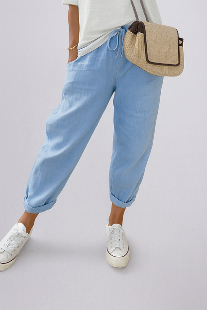 Pantalón de lino y algodón: elegancia natural, confort absoluto