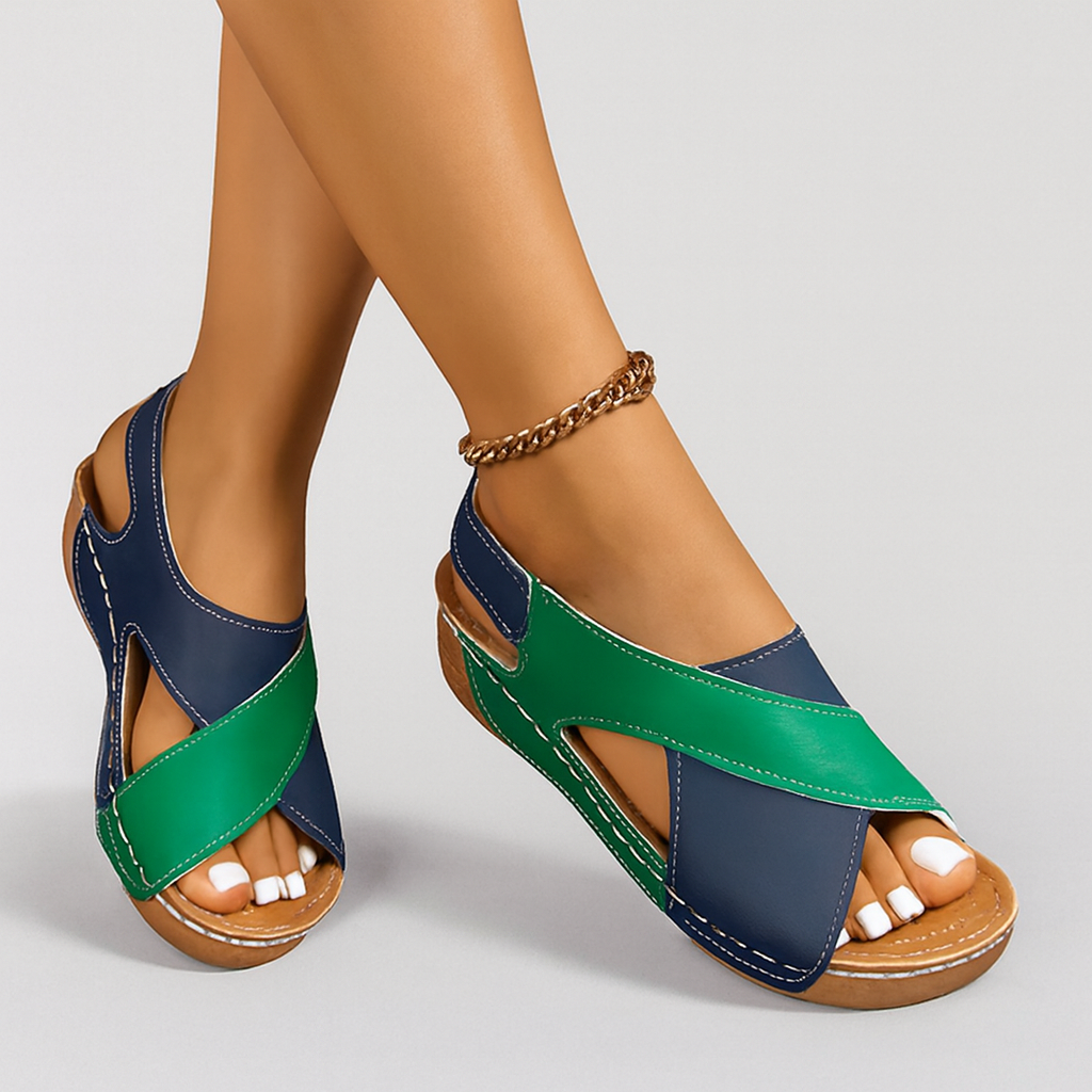 Sandalias Ortopédicas de Mujer con Tacón en Ángulo: Elegancia y Confort Absoluto