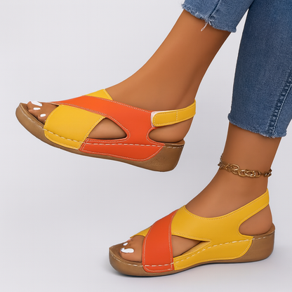 Sandalias Ortopédicas de Mujer con Tacón en Ángulo: Elegancia y Confort Absoluto