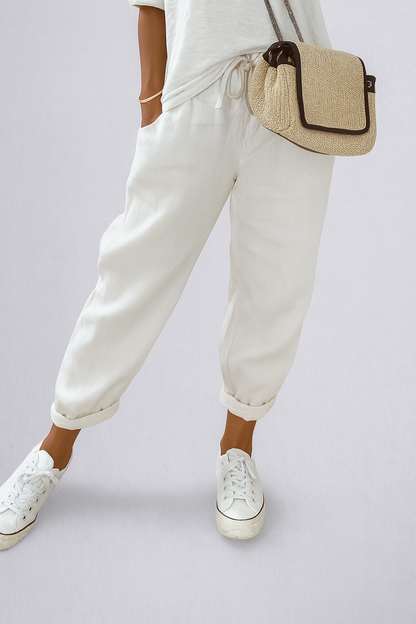 Pantalón de lino y algodón: elegancia natural, confort absoluto