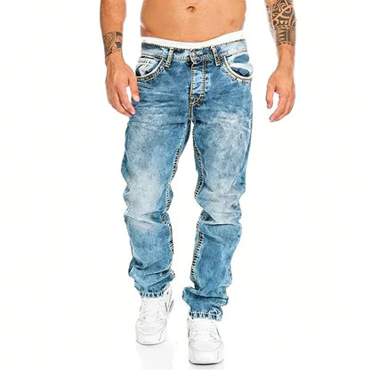 Vaqueros elásticos creativos para hombre, estilo minimalista, ideales para el verano, estilo emo.
