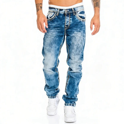 Vaqueros elásticos creativos para hombre, estilo minimalista, ideales para el verano, estilo emo.