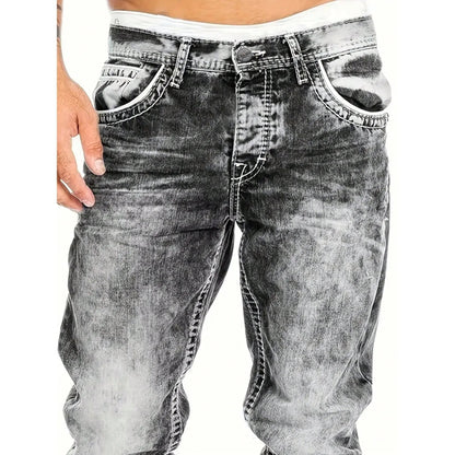 Vaqueros elásticos creativos para hombre, estilo minimalista, ideales para el verano, estilo emo.