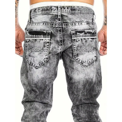 Vaqueros elásticos creativos para hombre, estilo minimalista, ideales para el verano, estilo emo.