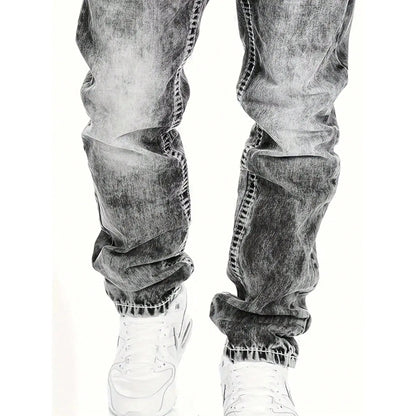 Vaqueros elásticos creativos para hombre, estilo minimalista, ideales para el verano, estilo emo.