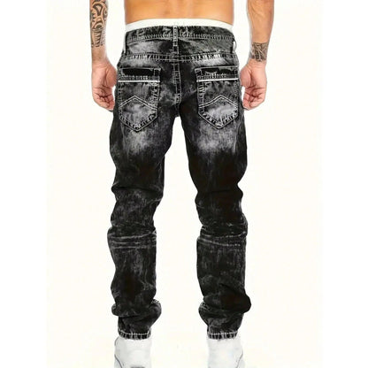 Vaqueros elásticos creativos para hombre, estilo minimalista, ideales para el verano, estilo emo.